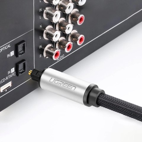 Kabel Ugreen AV108 10541 optyczny Toslink/SPDIF 3m - szary Kabel Ugreen AV108 10541 optyczny Toslink/SPDIF 3m - szary