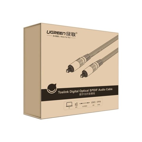 Kabel Ugreen AV108 10541 optyczny Toslink/SPDIF 3m - szary Kabel Ugreen AV108 10541 optyczny Toslink/SPDIF 3m - szary