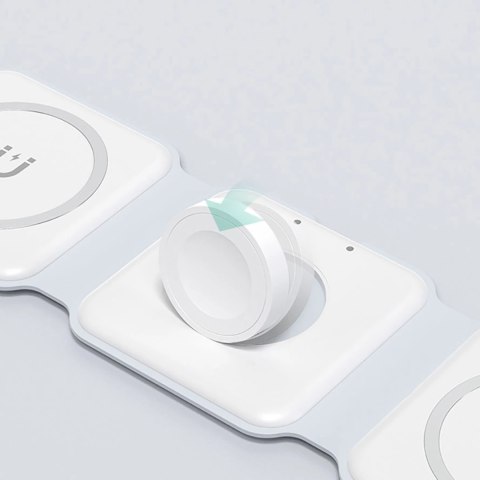 Ładowarka indukcyjna 3w1 Dudao A11N 15W - biała + kabel USB-C / USB-C Ładowarka indukcyjna 3w1 Dudao A11N 15W - biała + kabel USB-C / USB-C