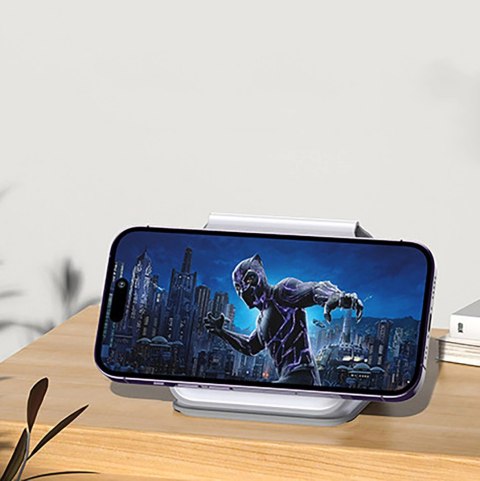 Ładowarka indukcyjna 3w1 Dudao A11N 15W - biała + kabel USB-C / USB-C Ładowarka indukcyjna 3w1 Dudao A11N 15W - biała + kabel USB-C / USB-C