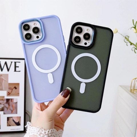 Magnetyczne etui z MagSafe Color Matte Case do iPhone 15 Pro Max - czarne