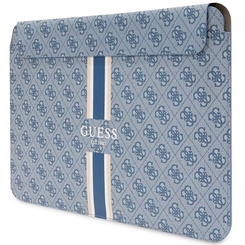 Pokrowiec Guess 4G Printed Stripes na laptopa 14" - niebieski