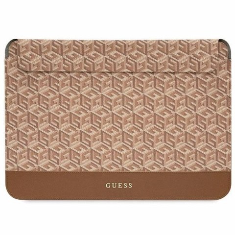 Pokrowiec Guess GCube Stripes na laptopa 14" - brązowy
