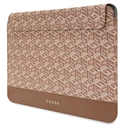 Pokrowiec Guess GCube Stripes na laptopa 14" - brązowy