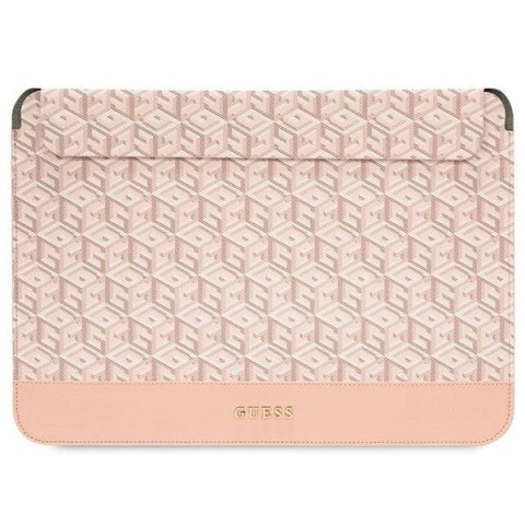 Pokrowiec Guess GCube Stripes na laptopa 14" - różowy