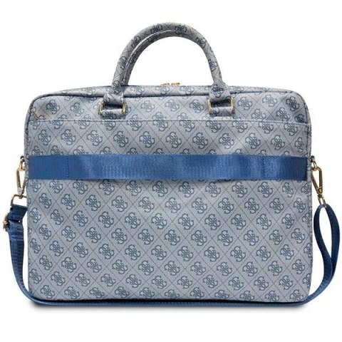 Torba Guess 4G Printed Stripes na laptopa 16" - niebieska