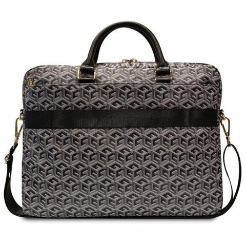 Torba Guess GCube Stripes na laptopa 16" - czarna