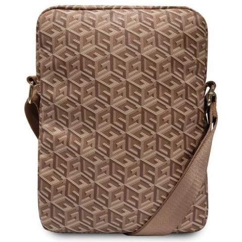 Torba Guess GCube Stripes na tablet 10" - brązowa