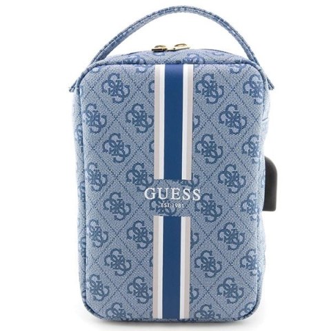 Torba organizer Guess 4G Printed Stripes - niebieska