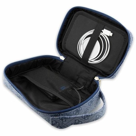 Torba organizer Guess 4G Printed Stripes - niebieska