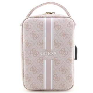 Torba organizer Guess 4G Printed Stripes - różowa