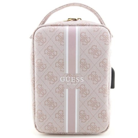 Torba organizer Guess 4G Printed Stripes - różowa