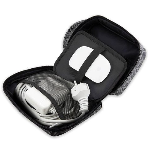 Torba organizer Guess GCube Stripes - czarna