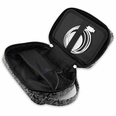 Torba organizer Guess GCube Stripes - czarna