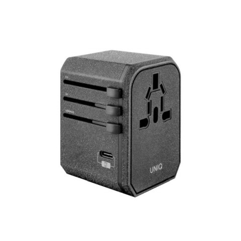 Adapter podróżny UNIQ Voyage LITHOS Collective 33W 2xUSB PD 18W QC 3.0 - szary Adapter podróżny UNIQ Voyage LITHOS Collective 33W 2xUSB PD 18W QC 3.0 - szary