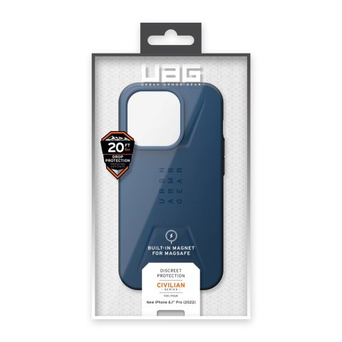 Etui UAG Civilian MagSafe do iPhone 14 Pro - ciemnoniebieskie Etui UAG Civilian MagSafe do iPhone 14 Pro - ciemnoniebieskie