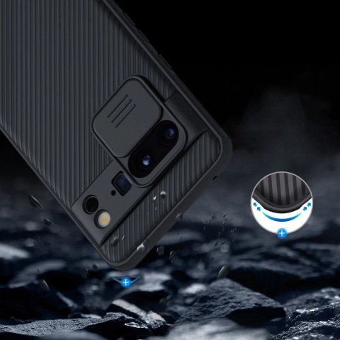 Etui z osłoną na aparat Nillkin CamShield Pro Case do Google Pixel 8 Pro - czarne Etui z osłoną na aparat Nillkin CamShield Pro Case do Google Pixel 8 Pro - czarne