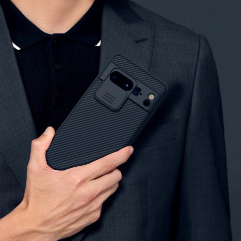 Etui z osłoną na aparat Nillkin CamShield Pro Case do Google Pixel 8 Pro - czarne Etui z osłoną na aparat Nillkin CamShield Pro Case do Google Pixel 8 Pro - czarne