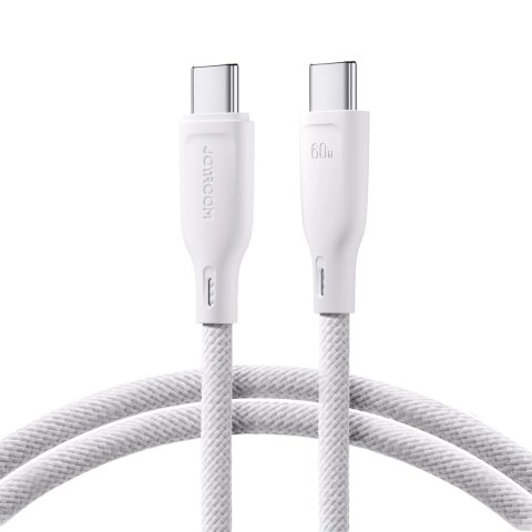 Kabel Joyroom Multi-Color Series S-A34 USB-C / USB-C PD 60W 1m - biały Kabel Joyroom Multi-Color Series S-A34 USB-C / USB-C PD 60W 1m - biały