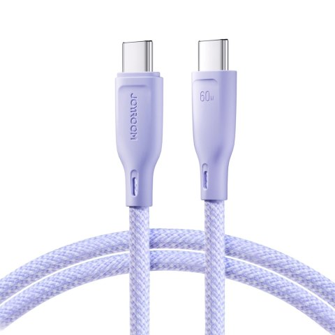 Kabel Joyroom Multi-Color Series S-A34 USB-C / USB-C PD 60W 1m - fioletowy Kabel Joyroom Multi-Color Series S-A34 USB-C / USB-C PD 60W 1m - fioletowy