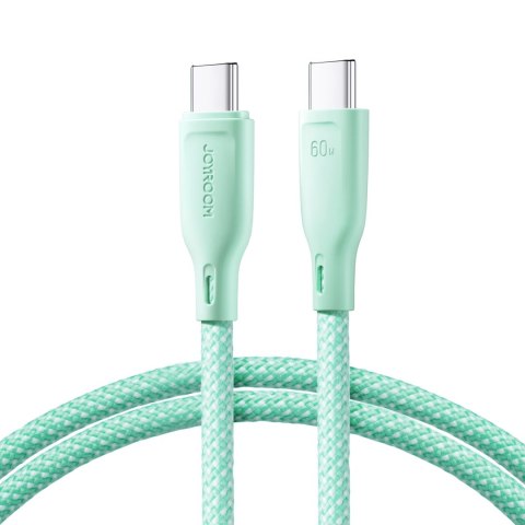 Kabel Joyroom Multi-Color Series S-A34 USB-C / USB-C PD 60W 1m - zielony Kabel Joyroom Multi-Color Series S-A34 USB-C / USB-C PD 60W 1m - zielony