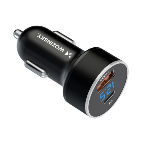 Ładowarka samochodowa Wozinsky WDCCAC USB-C USB-A 36W - czarna Ładowarka samochodowa Wozinsky WDCCAC USB-C USB-A 36W - czarna