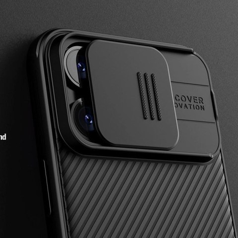 Pancerne etui Nillkin CamShield Pro Magnetic Case do iPhone 15 Plus z osłoną na aparat - czarne Pancerne etui Nillkin CamShield Pro Magnetic Case do iPhone 15 Plus z osłoną na aparat - czarne