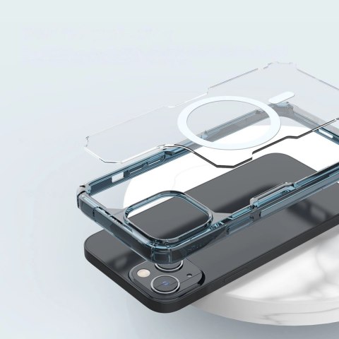 Pancerne etui z MagSafe Nillkin Nature Pro do iPhone 15 - niebieskie Pancerne etui z MagSafe Nillkin Nature Pro do iPhone 15 - niebieskie