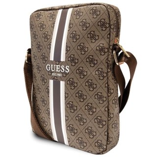 Torba Guess 4G Stripes na tablet 10" - brązowa