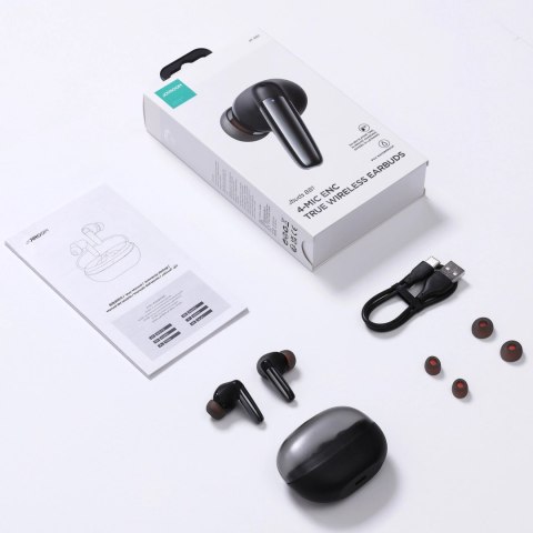 Douszne słuchawki bezprzewodowe Joyroom Jbuds Series JR-BB1 TWS - czarne Douszne słuchawki bezprzewodowe Joyroom Jbuds Series JR-BB1 TWS - czarne