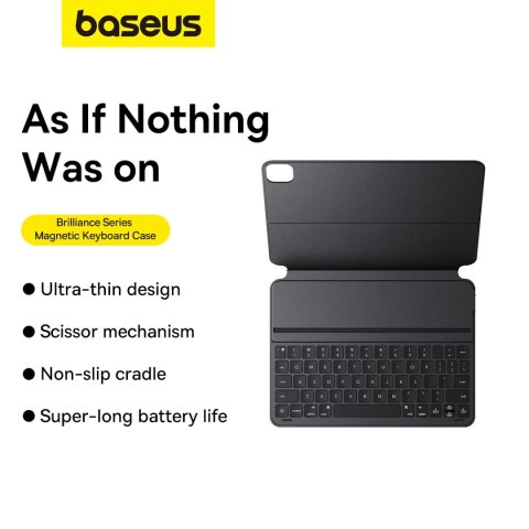 Etui Baseus Brilliance Series na iPad Air 4/5 10.9'' iPad Pro 11'' (2018/2020/2021/2022) + kabel USB-C - czarne Etui Baseus Brilliance Series na iPad Air 4/5 10.9'' iPad Pro 11'' (2018/2020/2021/2022) + kabel USB-C - czarne