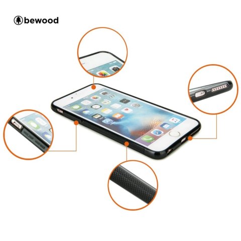 Etui Bewood Góry Imbuia drewniane na iPhone 13 - jasnobrązowe Etui Bewood Góry Imbuia drewniane na iPhone 13 - jasnobrązowe