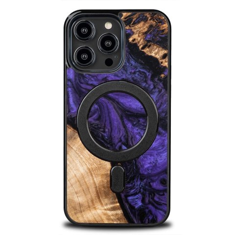 Etui Bewood Unique MagSafe Violet z drewna i żywicy na iPhone 14 Pro Max - fioletowo-czarne Etui Bewood Unique MagSafe Violet z drewna i żywicy na iPhone 14 Pro Max - fioletowo-czarne