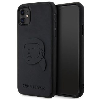 Etui Karl Lagerfeld Rubber Karl Head 3D na iPhone 11 / Xr - czarne