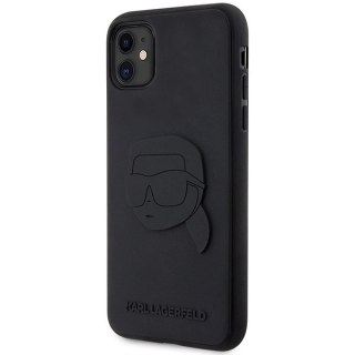 Etui Karl Lagerfeld Rubber Karl Head 3D na iPhone 11 / Xr - czarne