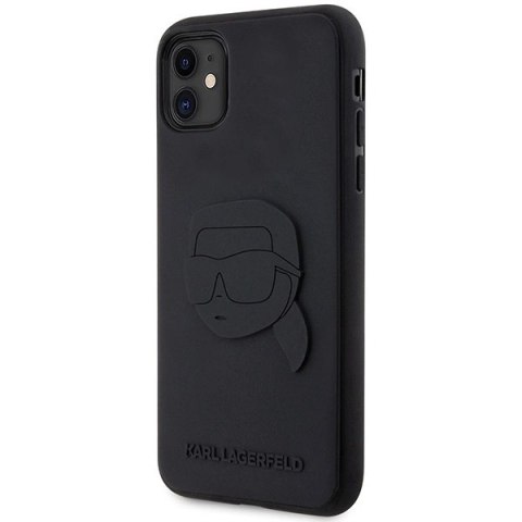Etui Karl Lagerfeld Rubber Karl Head 3D na iPhone 11 / Xr - czarne