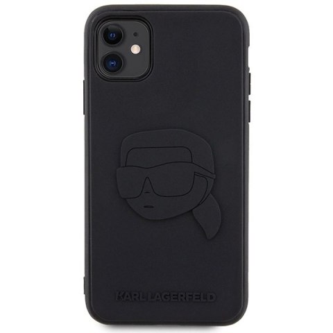 Etui Karl Lagerfeld Rubber Karl Head 3D na iPhone 11 / Xr - czarne
