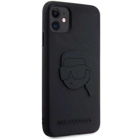Etui Karl Lagerfeld Rubber Karl Head 3D na iPhone 11 / Xr - czarne