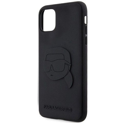 Etui Karl Lagerfeld Rubber Karl Head 3D na iPhone 11 / Xr - czarne