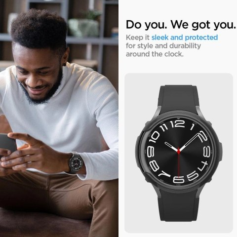 Etui Spigen Liquid Air na Samsung Galaxy Watch 6 Classic (47 mm) - czarny mat Etui Spigen Liquid Air na Samsung Galaxy Watch 6 Classic (47 mm) - czarny mat