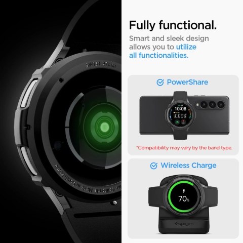 Etui Spigen Liquid Air na Samsung Galaxy Watch 6 Classic (47 mm) - czarny mat Etui Spigen Liquid Air na Samsung Galaxy Watch 6 Classic (47 mm) - czarny mat