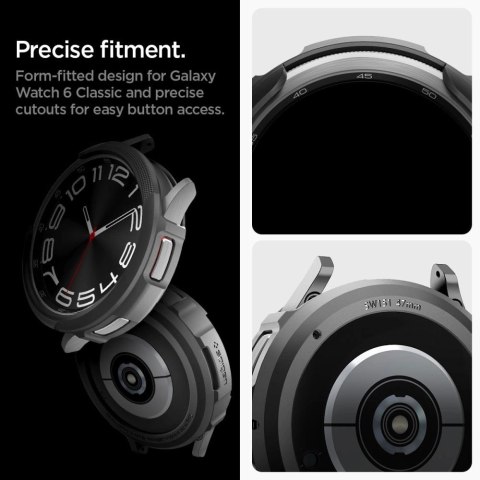 Etui Spigen Liquid Air na Samsung Galaxy Watch 6 Classic (47 mm) - czarny mat Etui Spigen Liquid Air na Samsung Galaxy Watch 6 Classic (47 mm) - czarny mat