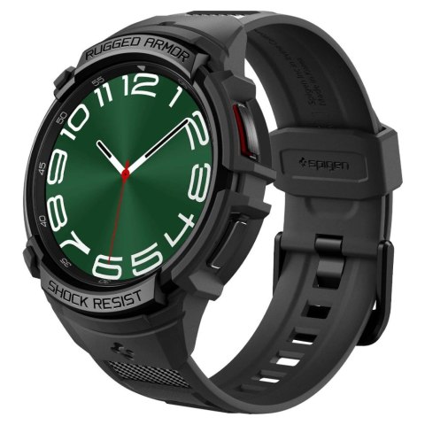 Etui z paskiem Spigen Rugged Armor Pro na Samsung Galaxy Watch 6 Classic (47 mm) - czarne Etui z paskiem Spigen Rugged Armor Pro na Samsung Galaxy Watch 6 Classic (47 mm) - czarne