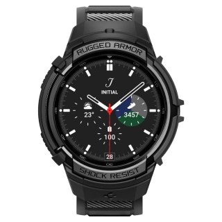 Etui z paskiem Spigen Rugged Armor Pro na Samsung Galaxy Watch 6 Classic (47 mm) - czarne