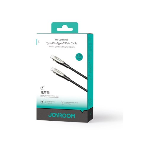 Kabel Joyroom Star-Light Series SA27-CC5 USB-C / USB-C 100W 2m - czarny Kabel Joyroom Star-Light Series SA27-CC5 USB-C / USB-C 100W 2m - czarny