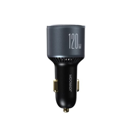 Ładowarka samochodowa Joyroom JR-CCN07 120W 2xUSB-C USB-A + kabel USB-C 100W - ciemnoszara Ładowarka samochodowa Joyroom JR-CCN07 120W 2xUSB-C USB-A + kabel USB-C 100W - ciemnoszara