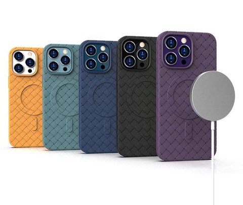 Plecione etui MagSafe Woven Case do iPhone 13 Pro Max - fioletowe Plecione etui MagSafe Woven Case do iPhone 13 Pro Max - fioletowe
