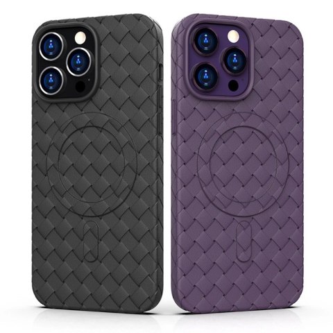 Plecione etui MagSafe Woven Case do iPhone 13 - fioletowe Plecione etui MagSafe Woven Case do iPhone 13 - fioletowe