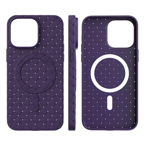 Plecione etui MagSafe Woven Case do iPhone 14 Pro - czarne Plecione etui MagSafe Woven Case do iPhone 14 Pro - czarne