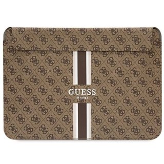 Pokrowiec Guess 4G Printed Stripes na laptopa 16" - brązowy